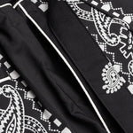 Archieve Print Mix Pants - Black
