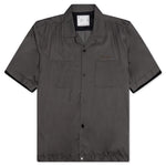 Cotton Twill Bowling Shirt - Grey