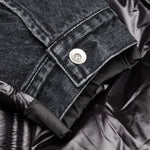 Denim x Padded Blouson - Black/Black