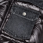 Denim x Padded Blouson - Black/Black
