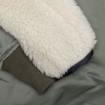 Faux Shearling Nylon Twill Blouson - Ecru