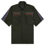 Floral Embroidery Mix Shirts - Khaki