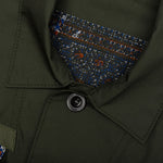 Floral Embroidery Mix Shirts - Khaki