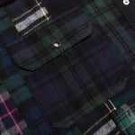 Hank Willis Thomas / Flannel Plaid Mix Blouson - Navy/Green