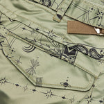 Sacai x Dr. Woo Bandana Print Shorts - Khaki