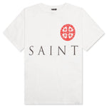 Red Circle Tee - White