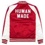Satin Stadium Jacket - Red