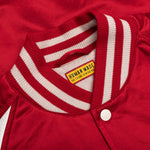 Satin Stadium Jacket - Red