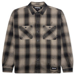 Savage Block Hombre Check Shirt LS - Greige