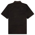 Script Camp Collar Shirt - Jet Black