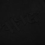 Script Embroidered Hoodie - Black