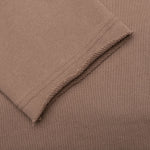 Script Embroidered Hoodie - Light Brown