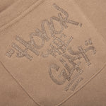 Script Embroidered Sweats - Light Brown