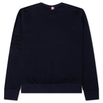 Seersucker Loopback 4-Bar Crew Neck Sweatshirt - Navy