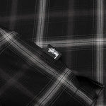 Shadow Plaid Rayon Shirt - Black