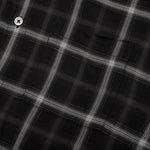Shadow Plaid Rayon Shirt - Black
