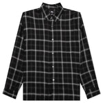 Shadow Plaid Rayon Shirt - Black