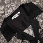 Short Sleeve Button-Down Shirt - Black/Ecru