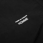 Curved Hem Nylon Short Sleeve Shirt - Black