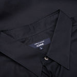 Curved Hem Short Sleeve Shirt - Black
