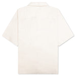 Cream Denim Short Sleeve Shirt with Trunakaroo Plaque - Bone