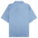 Blue Denim Short Sleeve Shirt with Trunakaroo Plaque - Iris Blue