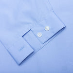 Light Blue Organic Poplin Shirt With Peeping Logo - Iris/Blue