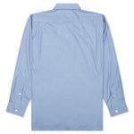 Mixed Material Shirt - Sax/Navy