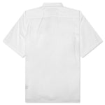 Curved Hem Short Sleeve Shirt - White