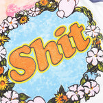 Shit Fuck Raglan Tee Shirt - Multi