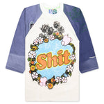Shit Fuck Raglan Tee Shirt - Multi