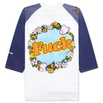 Shit Fuck Raglan Tee Shirt - Multi