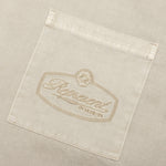 Short Sleeve Cotton Overshirt - Beige