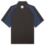 Short Sleeve Paneled Wind Shirt - Black/Navy