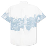 Linen Shirt with Hubert Objects Print- Blue/White