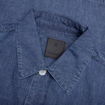Logo Embroidered Short-Sleeve Shirt - Denim Blue