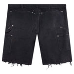 Stud Denim Shorts - Black