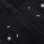 Stud Denim Shorts - Black