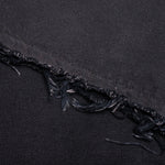 Stud Denim Shorts - Black