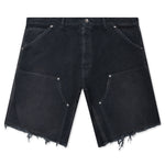 Stud Denim Shorts - Grey