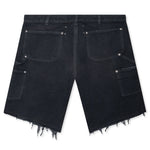 Stud Denim Shorts - Grey