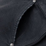 Stud Denim Shorts - Grey
