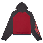 Tribal Batwing Hoodie - Red/Black