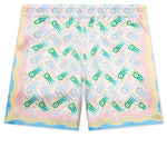 Silk Shorts With Drawstrings - Ping Pong Print