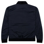 Skin Touch Nylon Bomber Jacket - Navy Blue