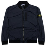 Skin Touch Nylon Bomber Jacket - Navy Blue