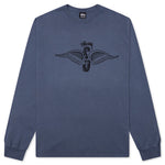 Skull Wings Pigment Dyed L/S Tee - Navy