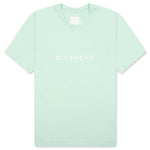 Slim Fit Reverse Print T-Shirt - Aqua Green