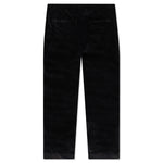 Spiraling Wide Leg Cord Pants - Black