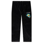 Spiraling Wide Leg Cord Pants - Black